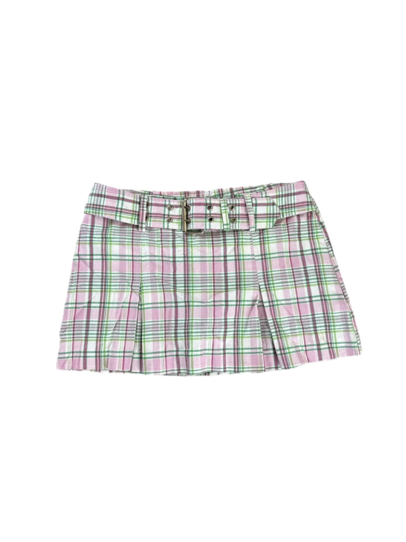 Tracy Evans Limited Pink Plaid Belted Skort