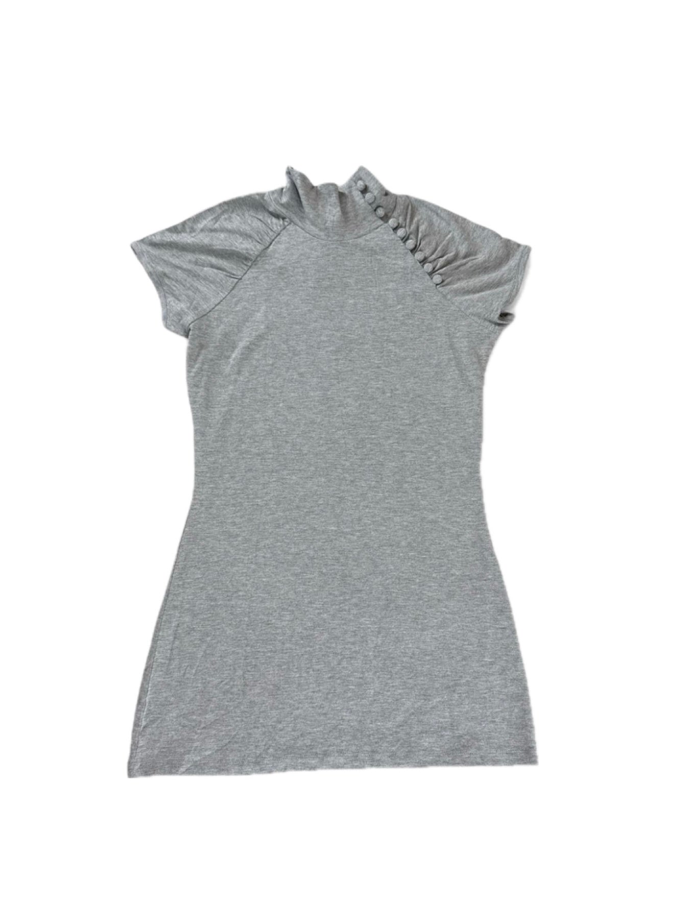 MODA International Sculpted Button Mock Neck Tunic Top