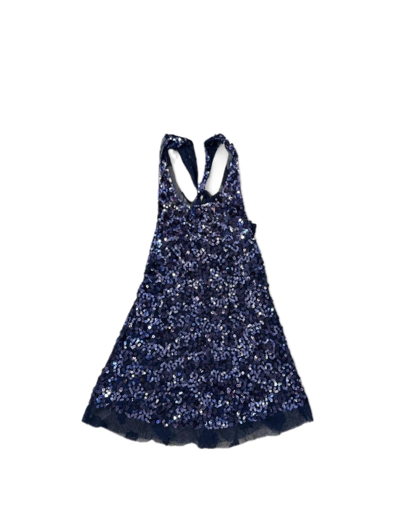 Vintage Y2K Navy Sequin Sheer Tank Top