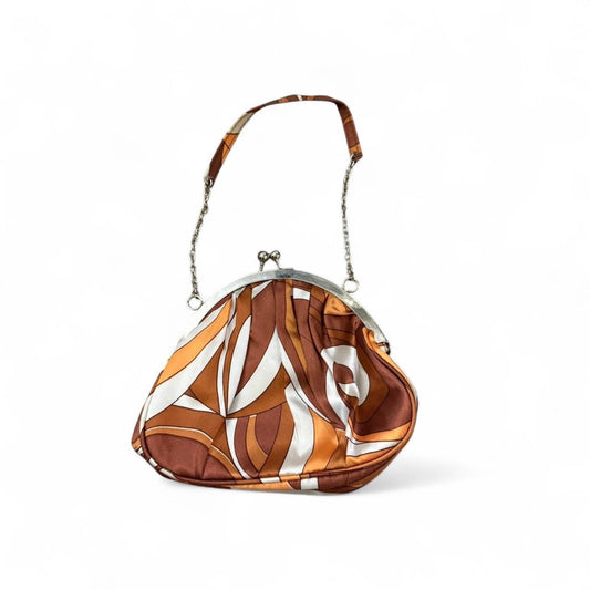 Vintage Y2K Satin Swirl Kiss-Lock Mini Bag