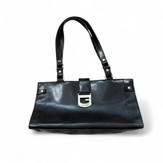 Vintage Y2K GUESS Black Leather Shoulder Bag
