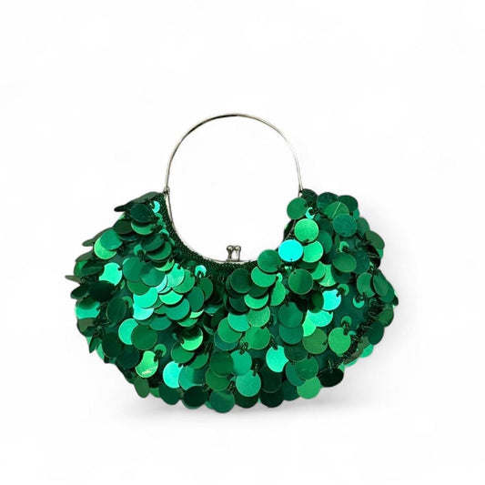 Vintage Y2K Emerald Sequin Mini Bag