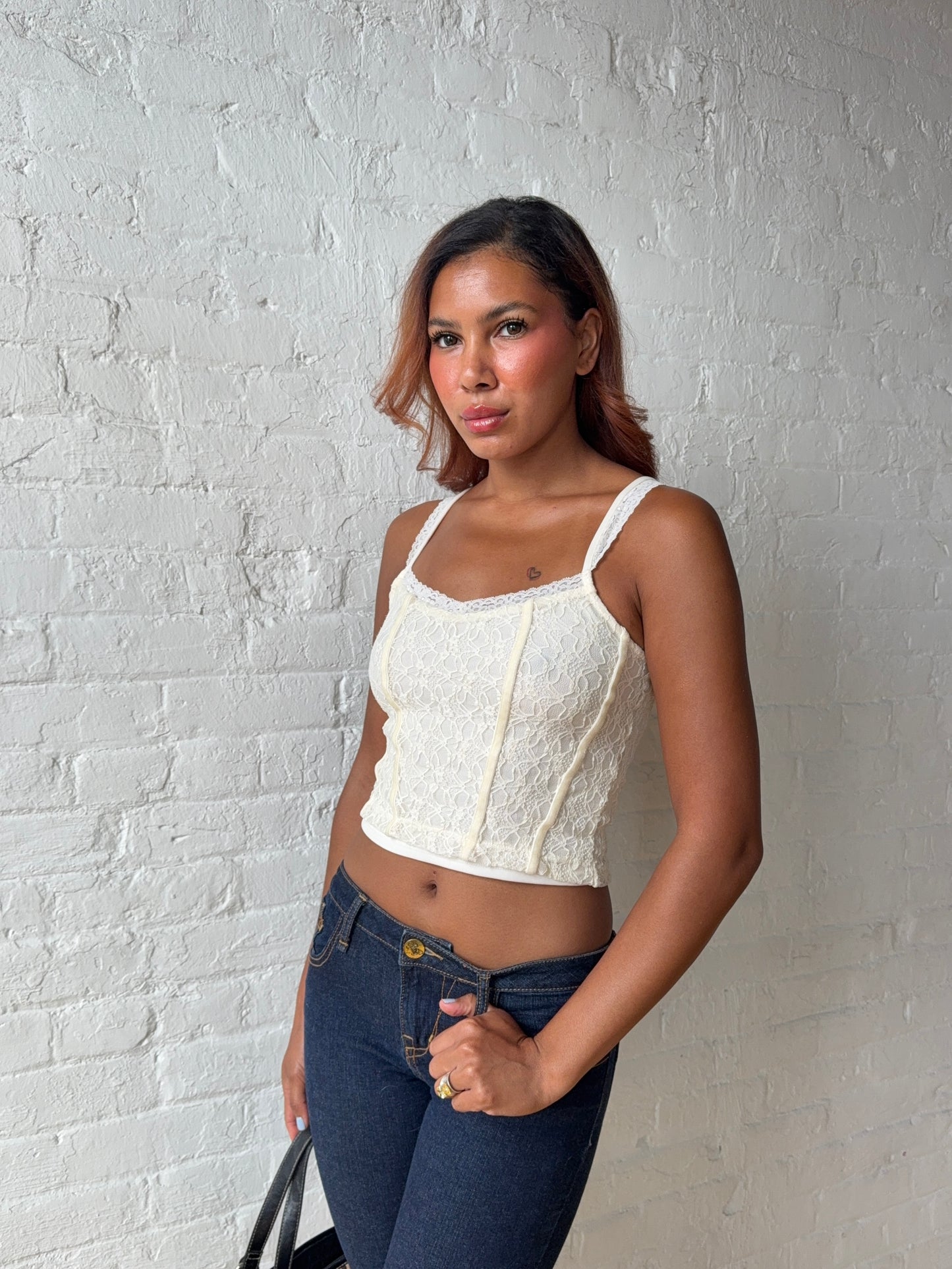 Ivory Lace Tank Top