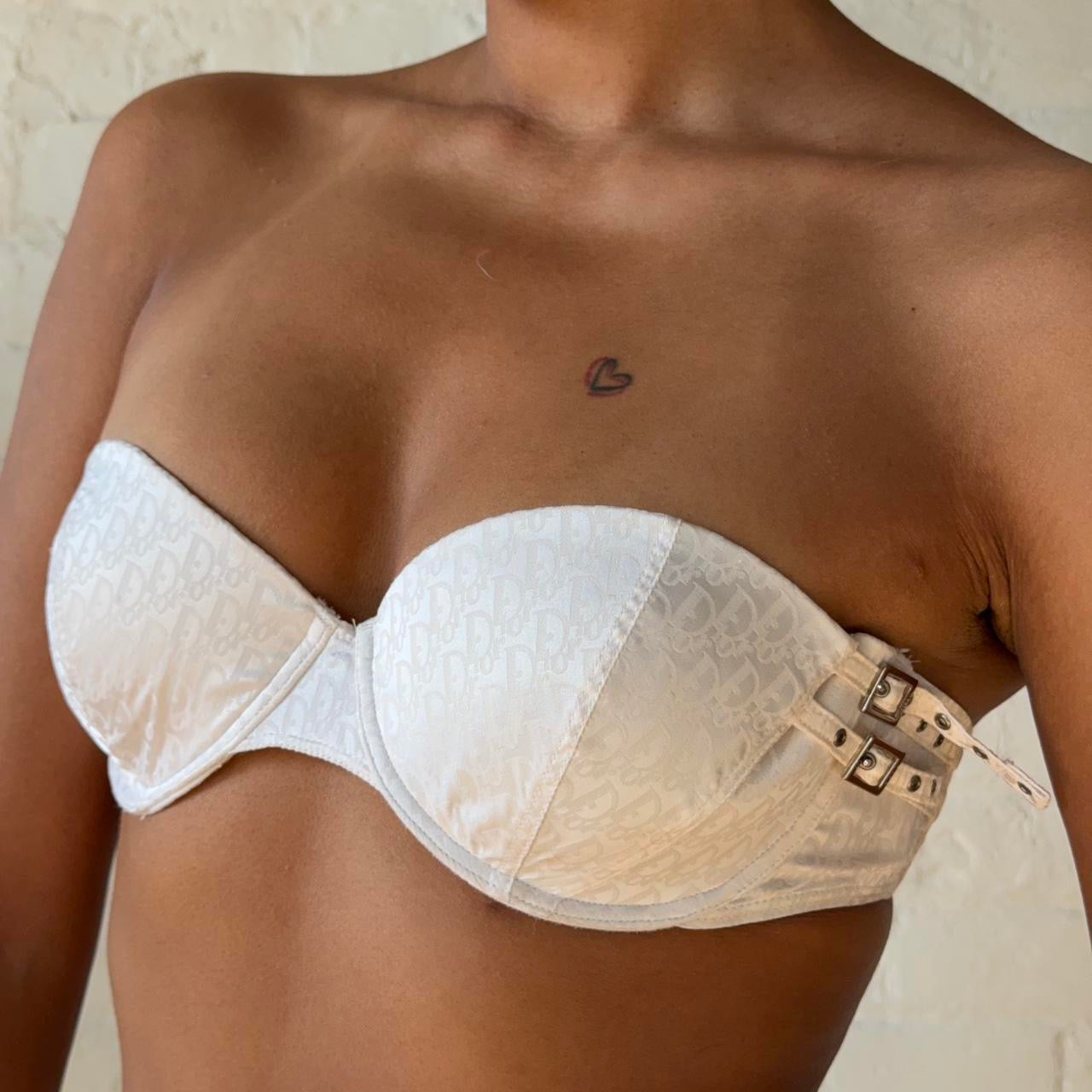 Christian Dior by John Galliano Monogram Strapless Lingerie Top - 36B