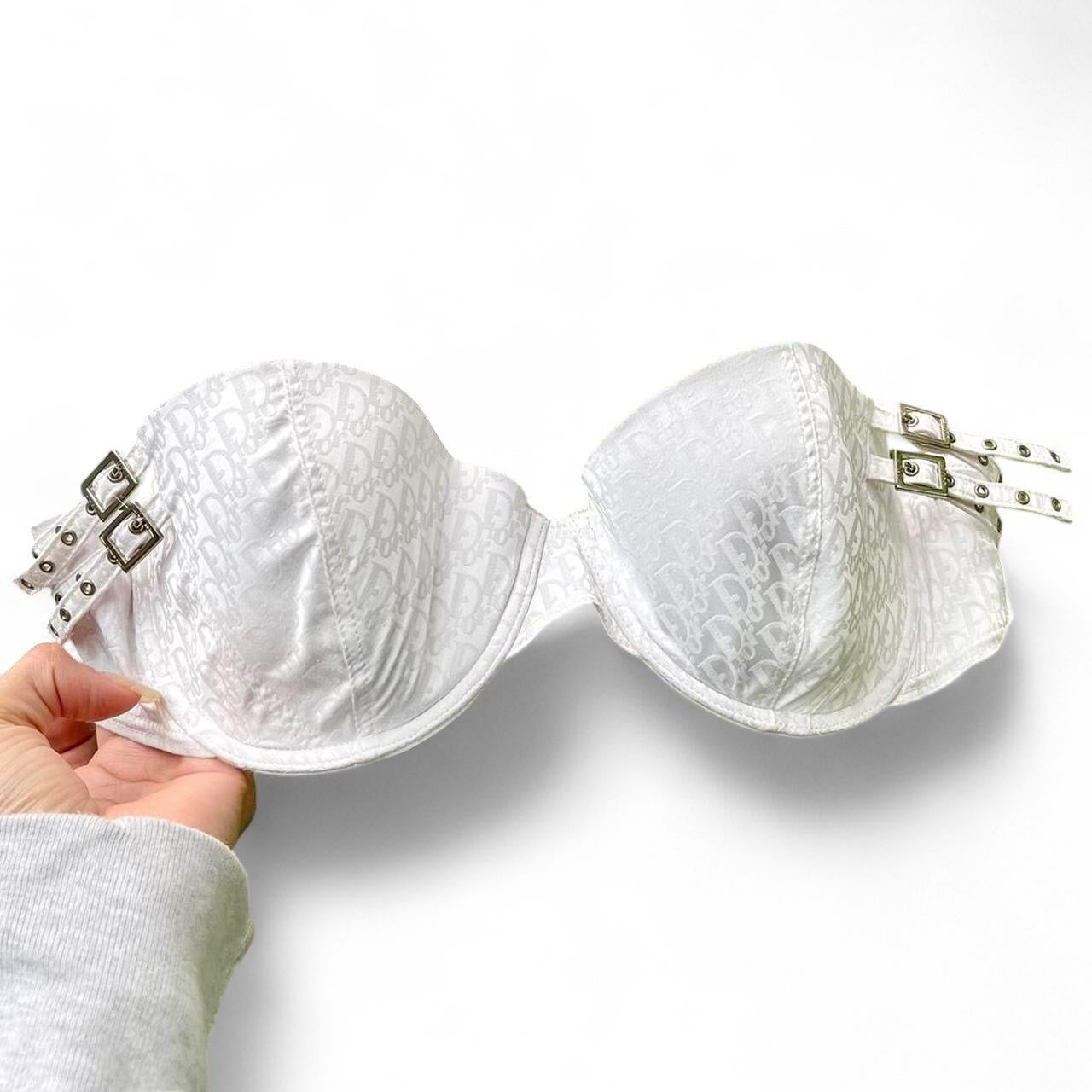 Christian Dior by John Galliano Monogram Strapless Lingerie Top - 36B