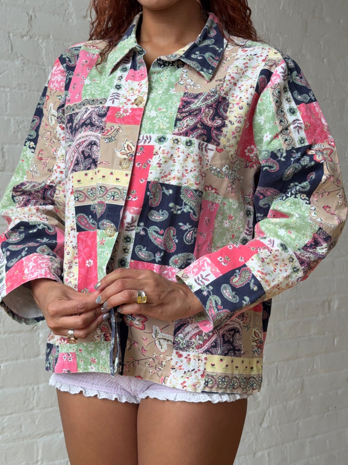 Vintage Patchwork Paisley Cotton Jacket Top