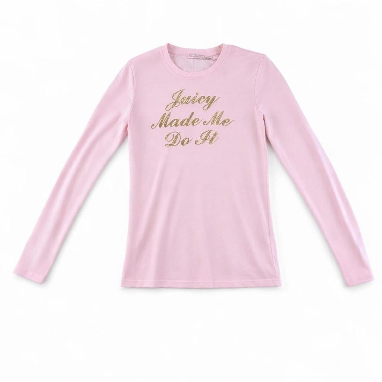 Vintage Juicy Couture "Juicy Made Me Do It" Long Sleeve Top