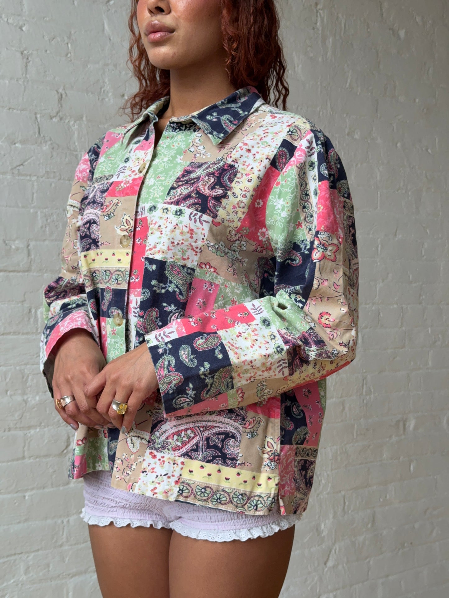 Vintage Patchwork Paisley Cotton Jacket Top