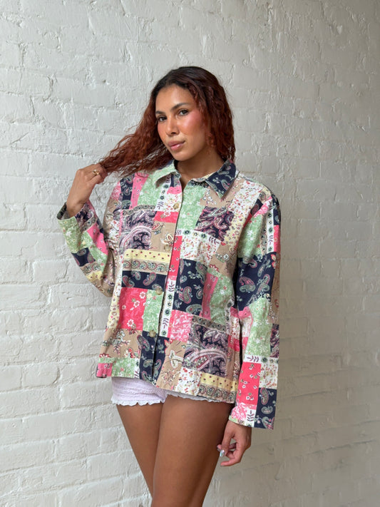Vintage Patchwork Paisley Cotton Jacket Top