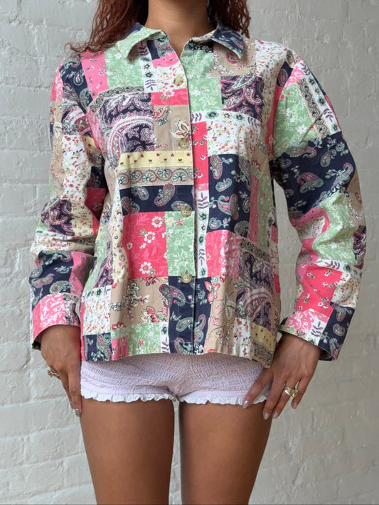 Vintage Patchwork Paisley Cotton Jacket Top
