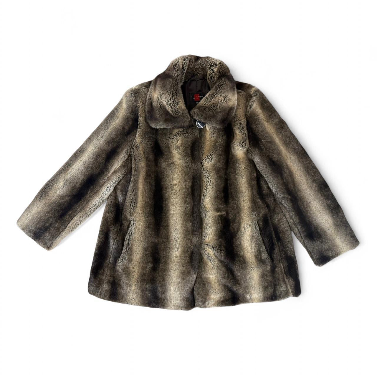 Vintage Brown Faux Fur Coat