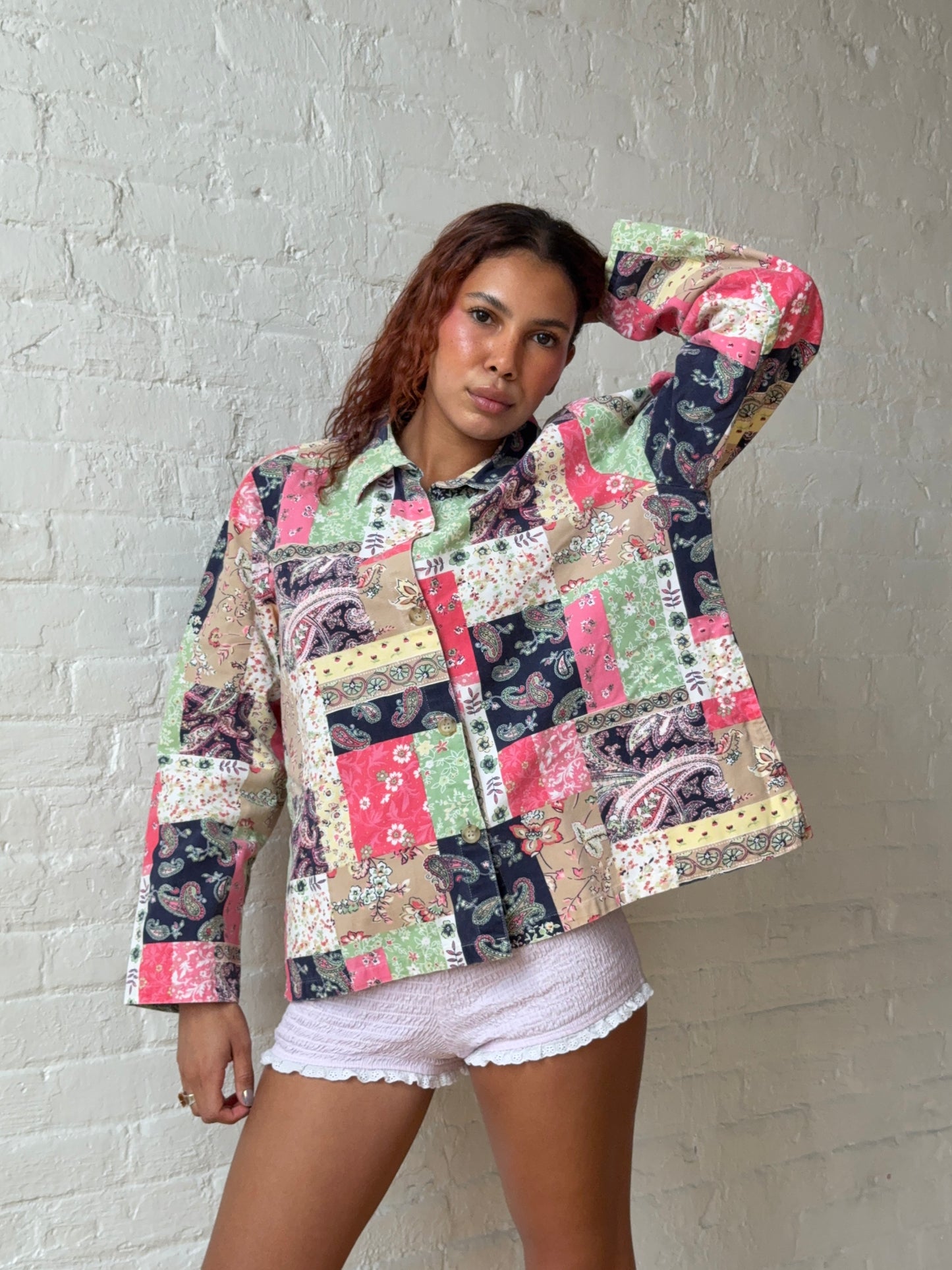 Vintage Patchwork Paisley Cotton Jacket Top
