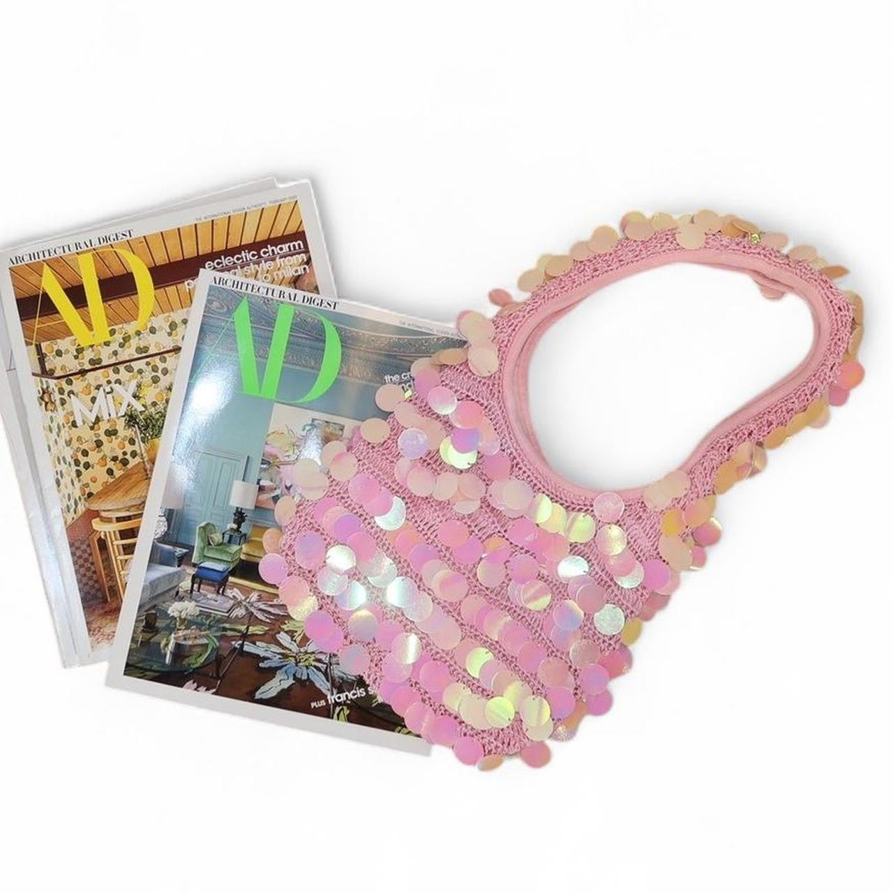 Y2K Pink Iridescent Sequin Mini Shoulder Bag