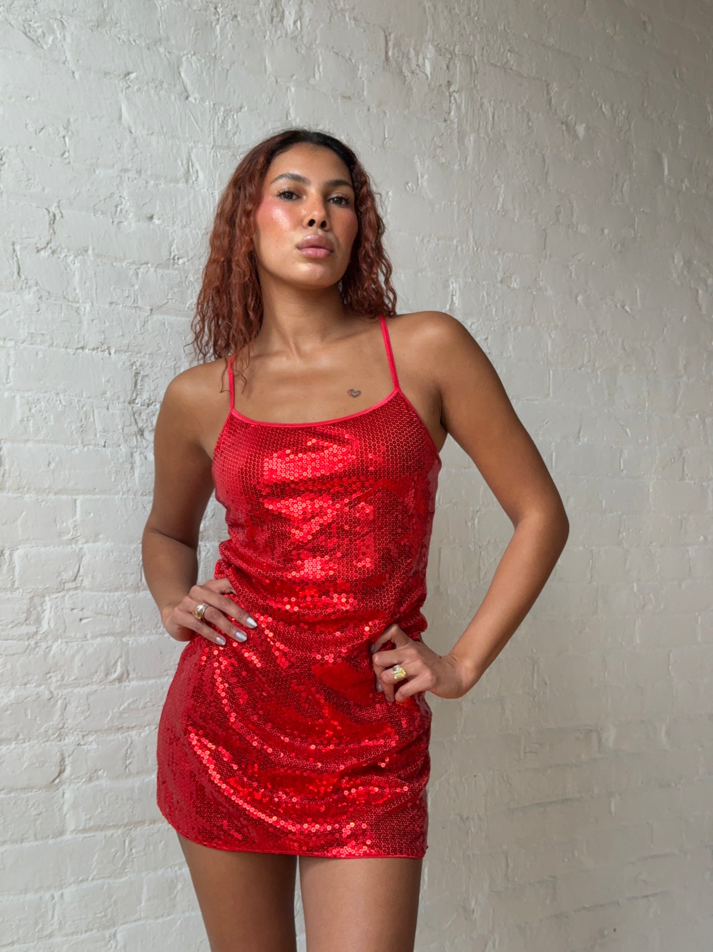 Vintage Y2K Sequin Mini Dress Dreamgirl Party Slip