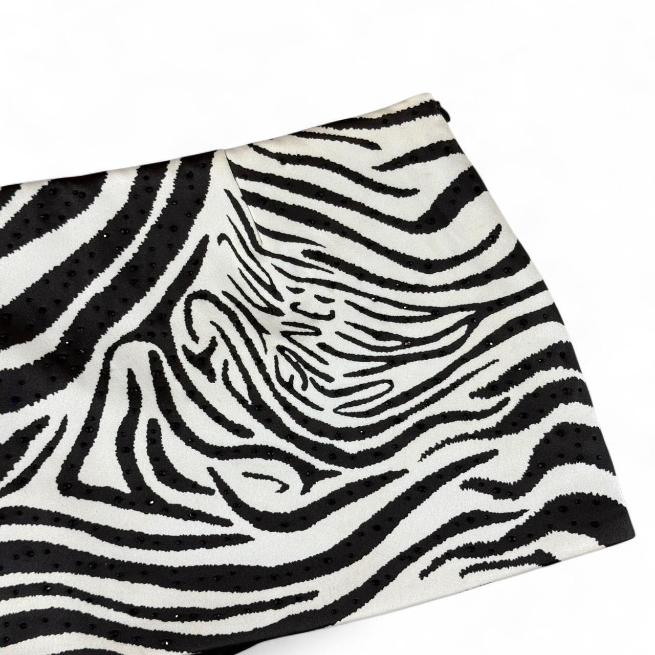 Fanci Club Zebra Micro Mini Skirt