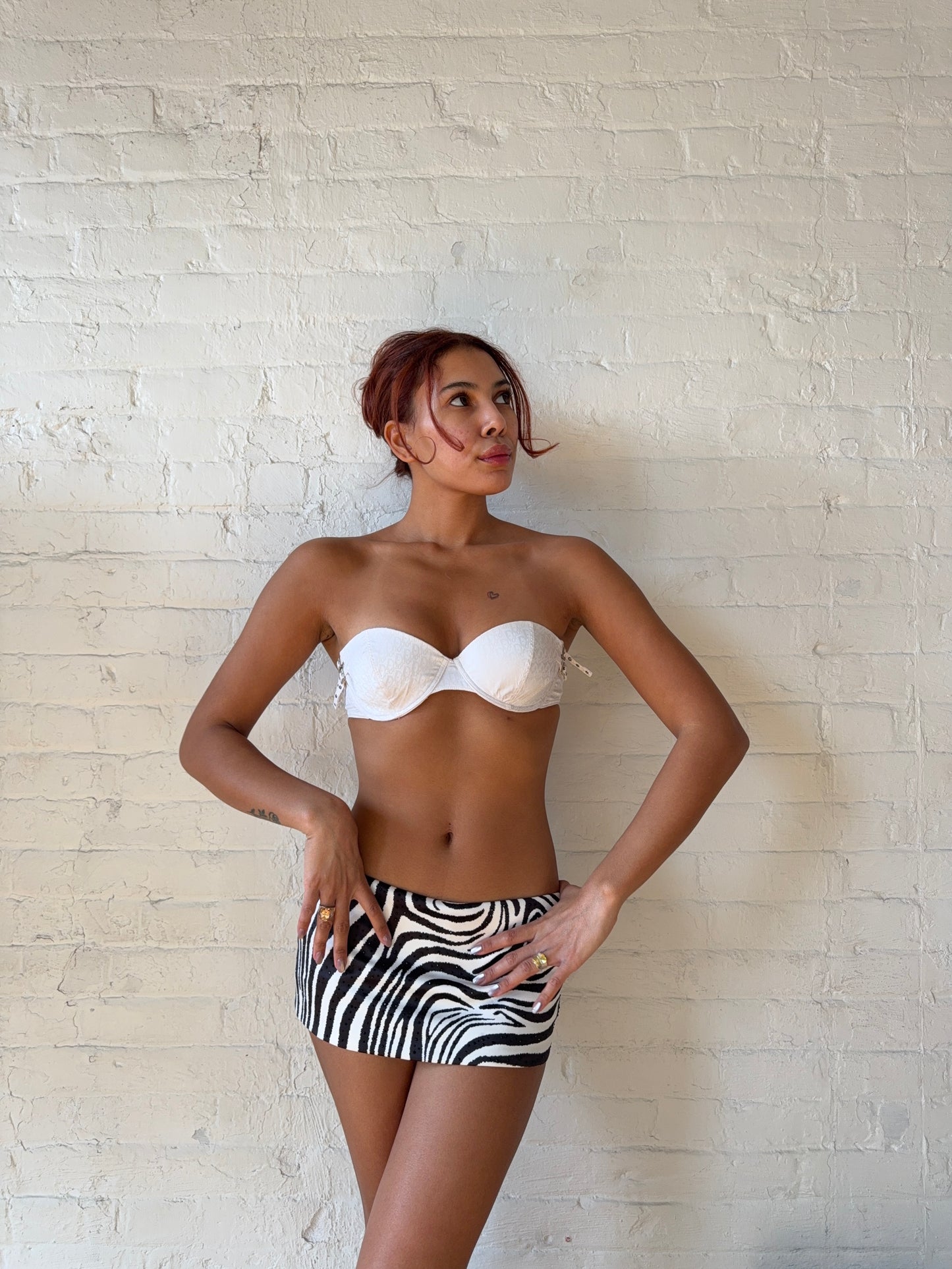 Christian Dior by John Galliano Monogram Strapless Lingerie Top - 36B