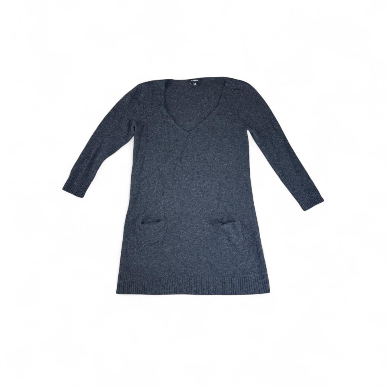 Vintage 2000s Charcoal Knit Sweater Dress