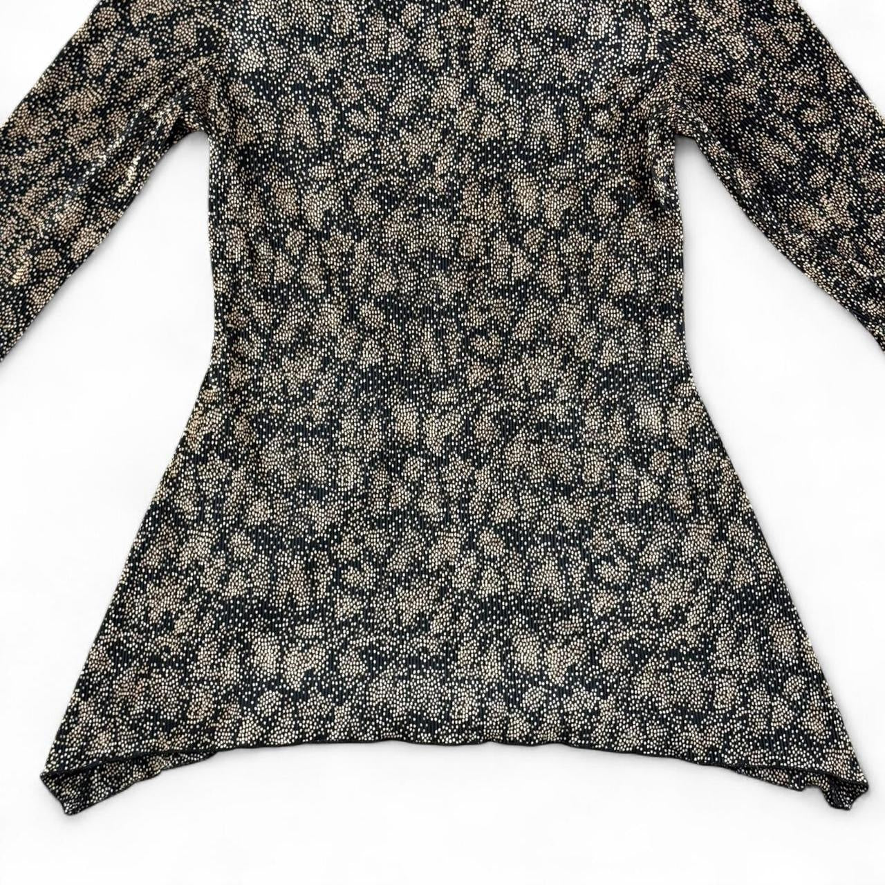 Vintage 90s Abstract Sheer Tunic Blouse
