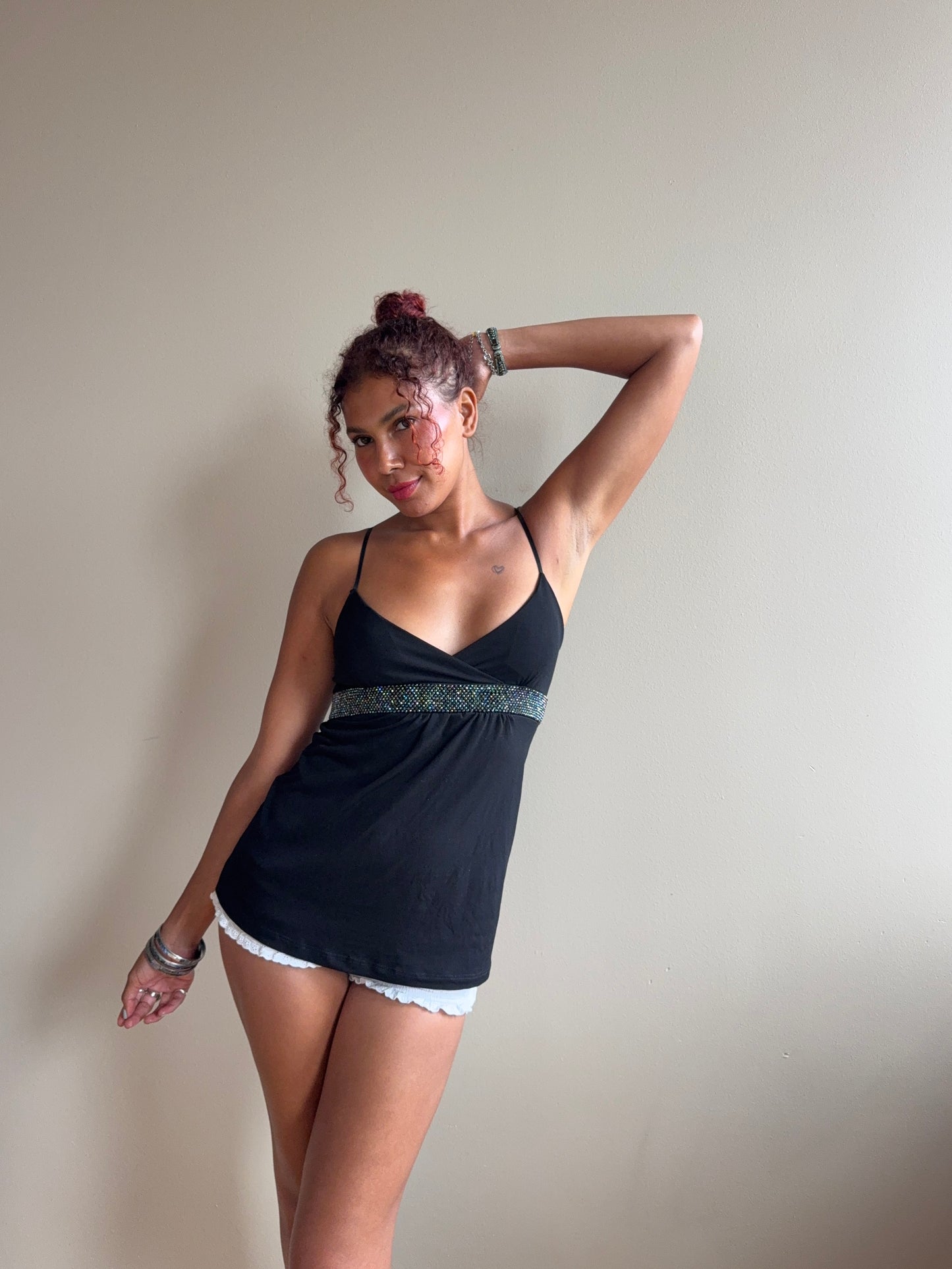 Vintage Y2K Beaded Empire Waist Cami