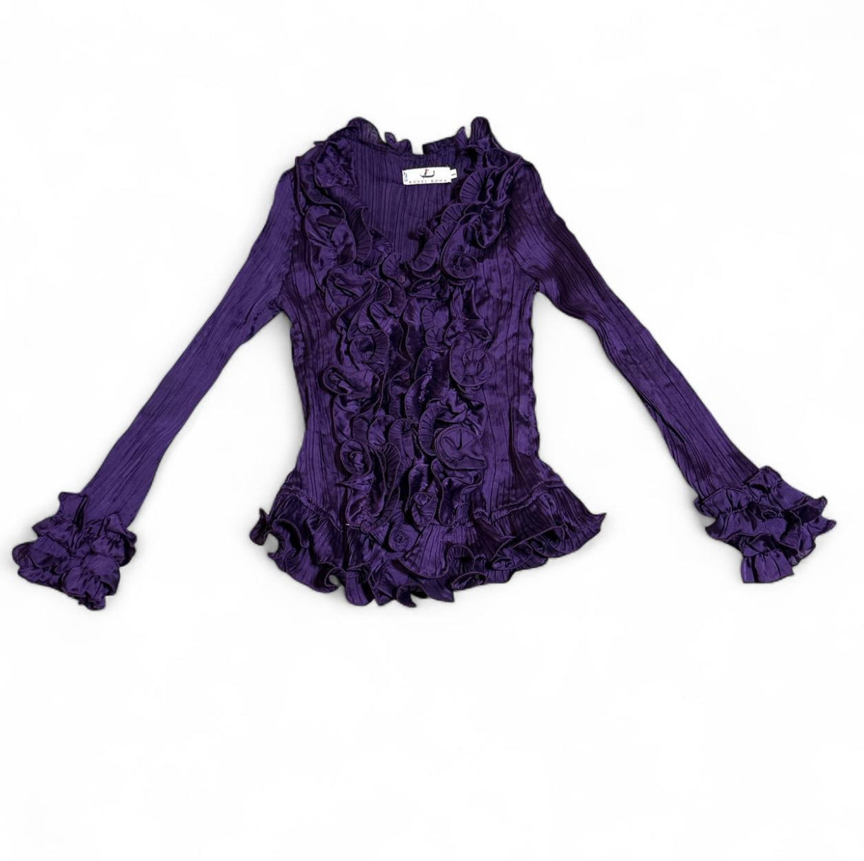 Vintage Rossi Roma Silk Ruffle Blouse