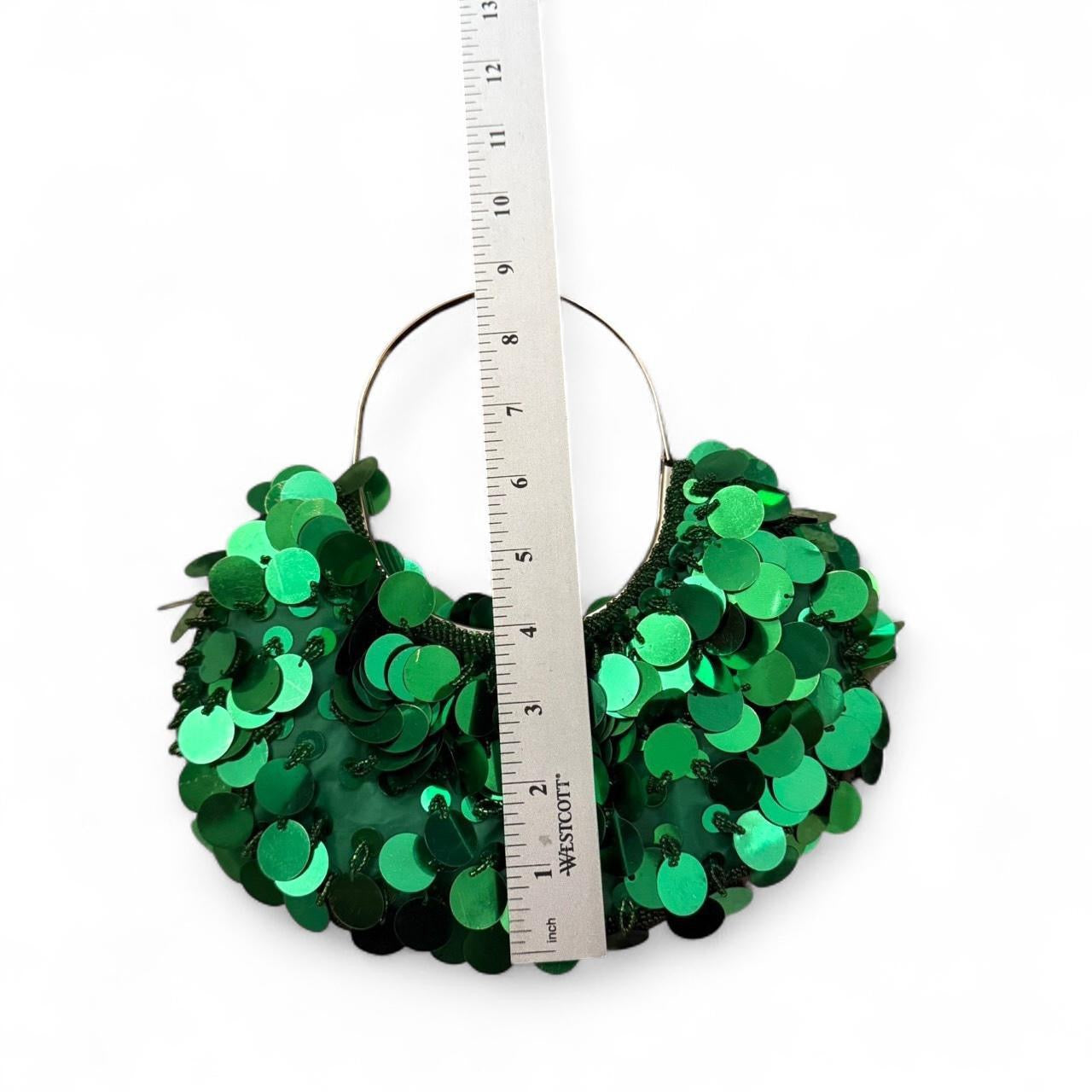 Vintage Y2K Emerald Sequin Mini Bag