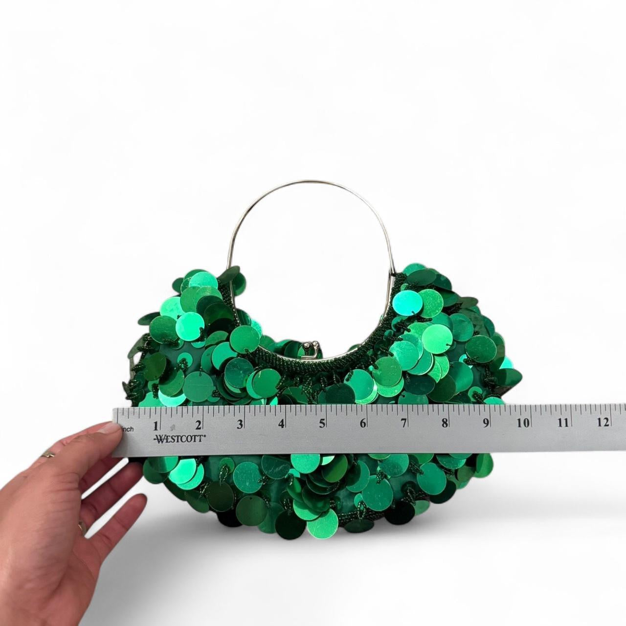 Vintage Y2K Emerald Sequin Mini Bag