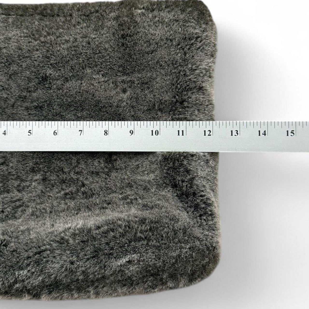 Vintage Y2K Grey Faux Fur Tote Bag