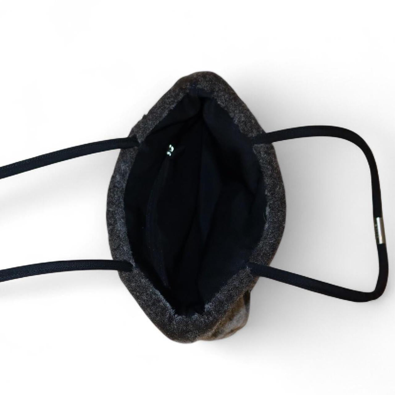 Vintage Y2K Grey Faux Fur Tote Bag