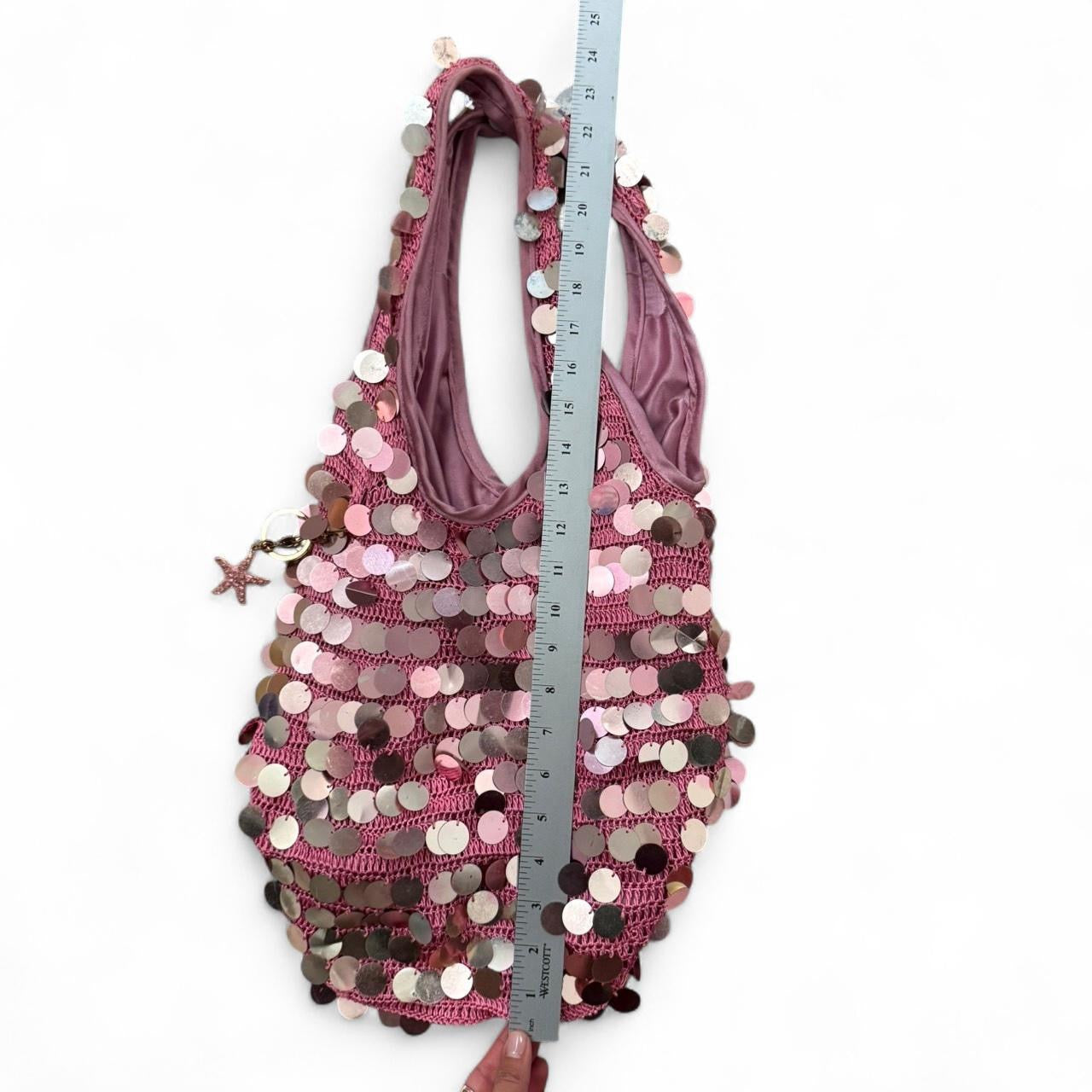 Vintage Y2K Pink Sequin Shoulder Bag