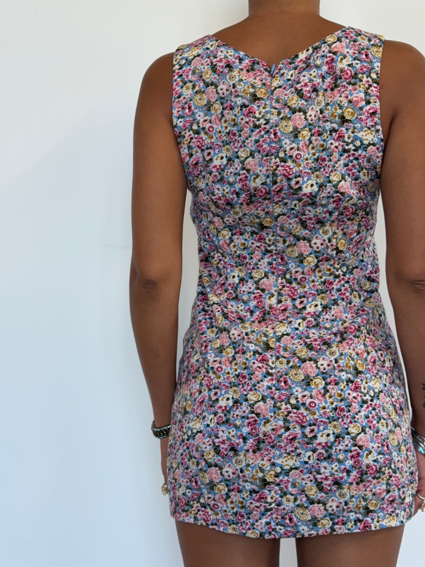 Vintage MOD Intl Floral Micro Mini Dress