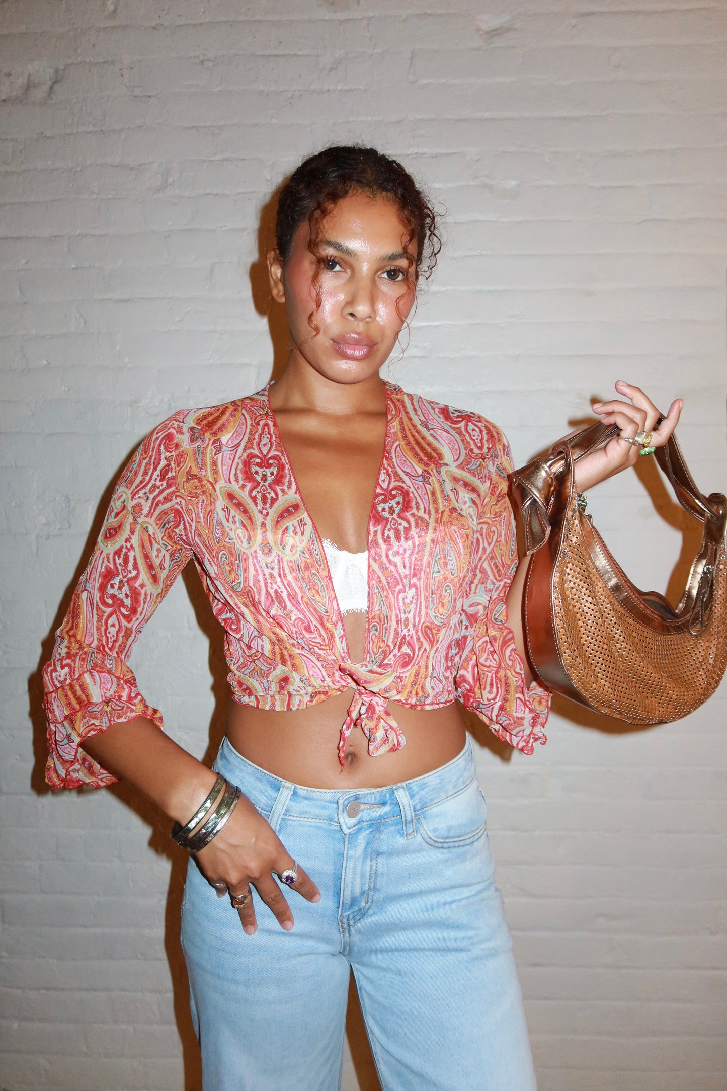 The Capri Paisley Silk Blouse