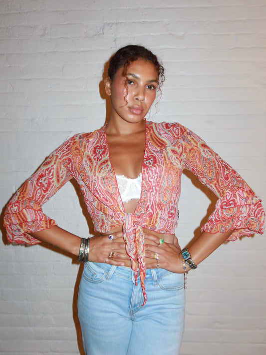 The Capri Paisley Silk Blouse