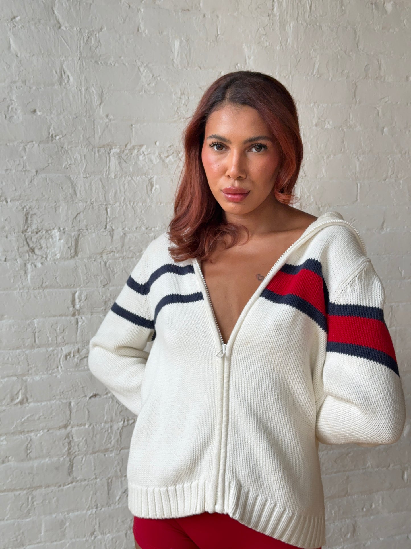 Vintage Tommy Hilfiger Zip Knit Sweater