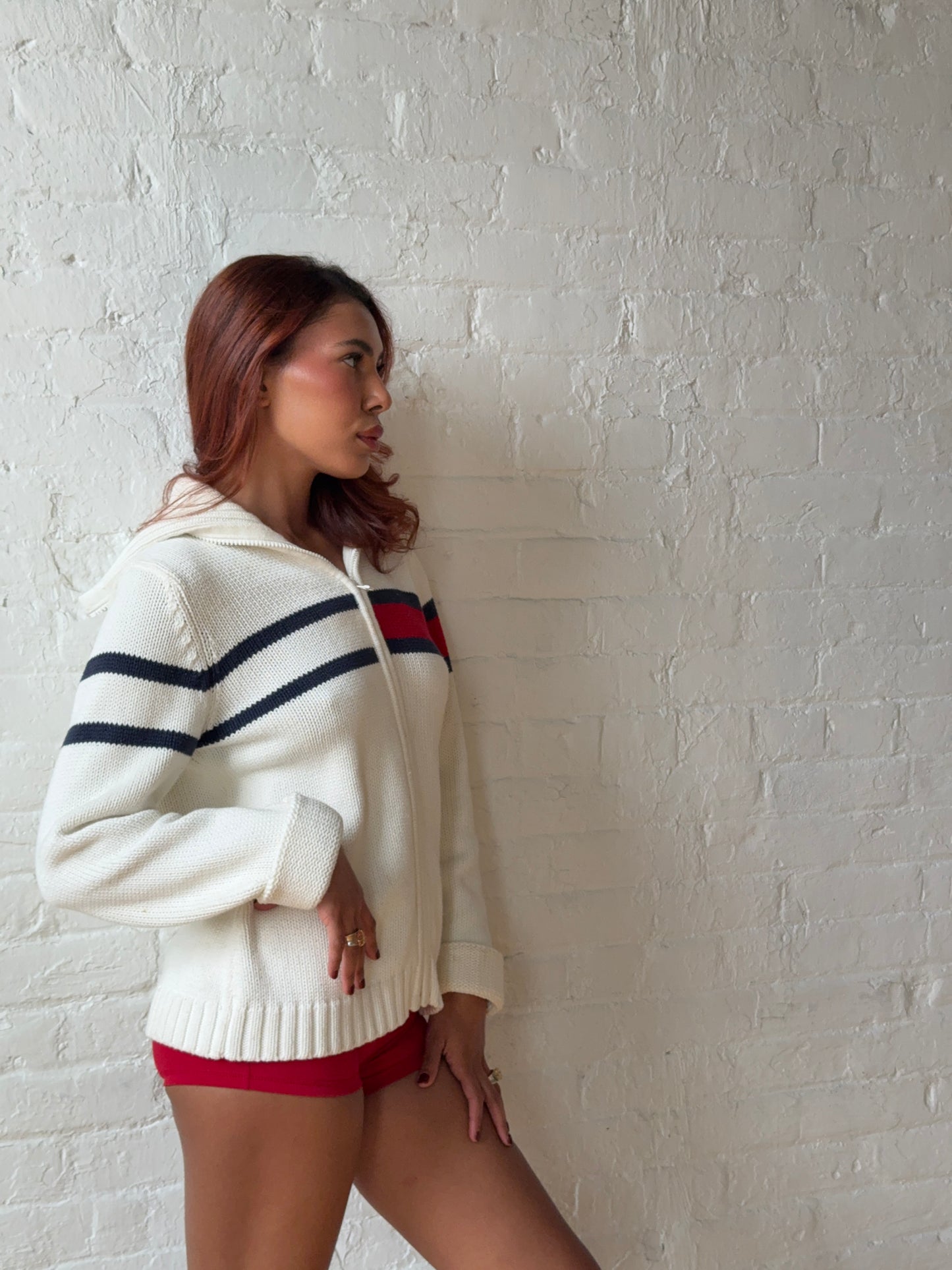Vintage Tommy Hilfiger Zip Knit Sweater