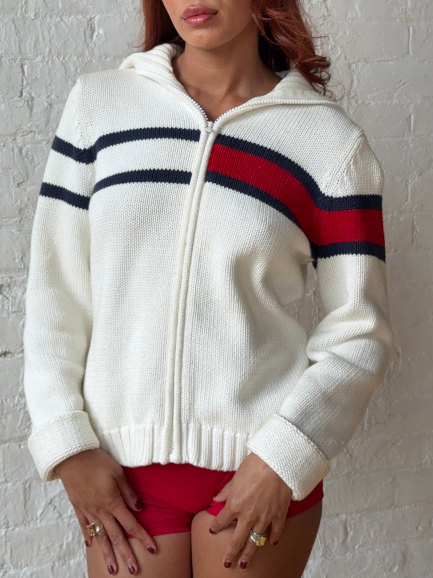 Vintage Tommy Hilfiger Zip Knit Sweater